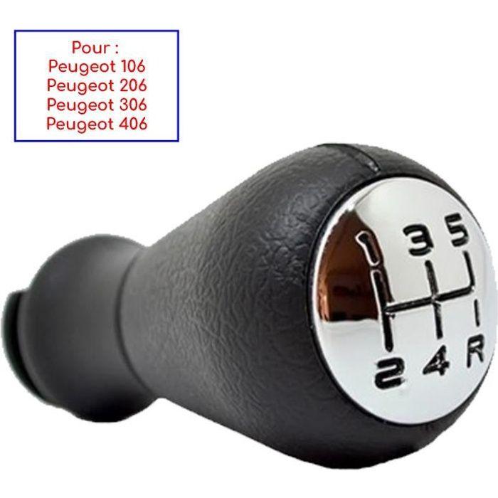POMMEAU DE VITESSE CHROME-NOIR ( 5 VITESSES ) prévu pour PEUGEOT 106 PHASE 2 206 206 CC 206 SW 306 406 605 
POMMEAU DE VITESSE CHROME-NOIR ( 5 VITESSES ) prévu pour PEUGEOT 106 PHASE 2 206 206 CC 206 SW 306 406 605