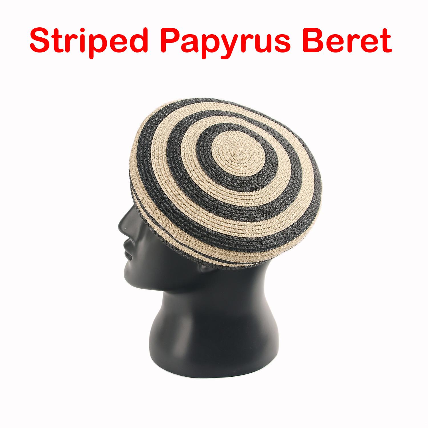 France Striped Dome Berets Party Hats for Women Summer Beach Flat Hat Vacation Church Derby Vintage Straw Painter Cap Boina M 56-58CM
France Striped Dome Berets Party Hats for Women Summer Beach Flat Hat Vacation Church Derby Vintage Straw Painter Cap Boina M 56-58CM