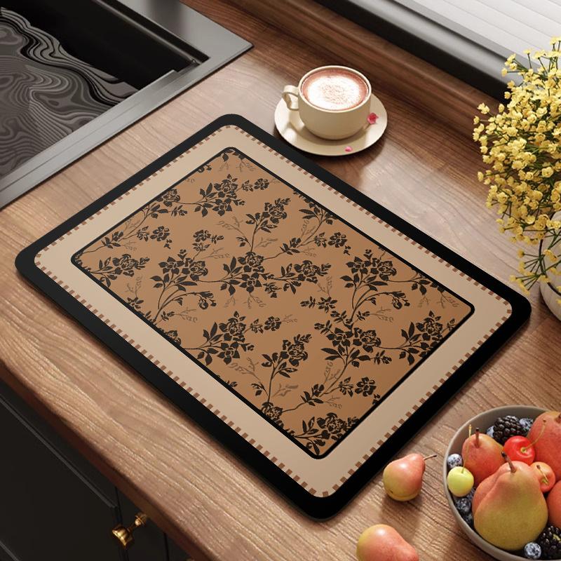 French Retro Floral Pattern Multi-Material Absorbent Non-Slip Easy Clean Durable Kitchen Drying Mat for Sink & Dining Table (as the picture,20x30cm)
French Retro Floral Pattern Multi-Material Absorbent Non-Slip Easy Clean Durable Kitchen Drying Mat for Sink & Dining Table (as the picture,20x30cm)