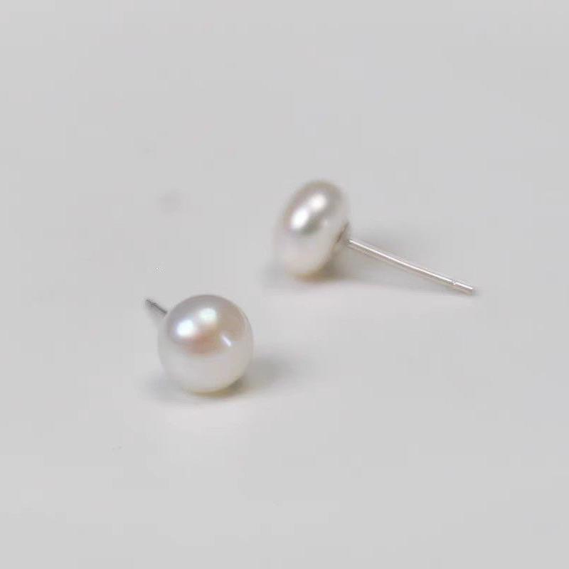 Silver Color 6/8/10/12/14MM Bread Pearls Stud Earrings For Women Classic Fine Jewelry Light luxury Accessories 6MM Pearl
Silver Color 6/8/10/12/14MM Bread Pearls Stud Earrings For Women Classic Fine Jewelry Light luxury Accessories 6MM Pearl