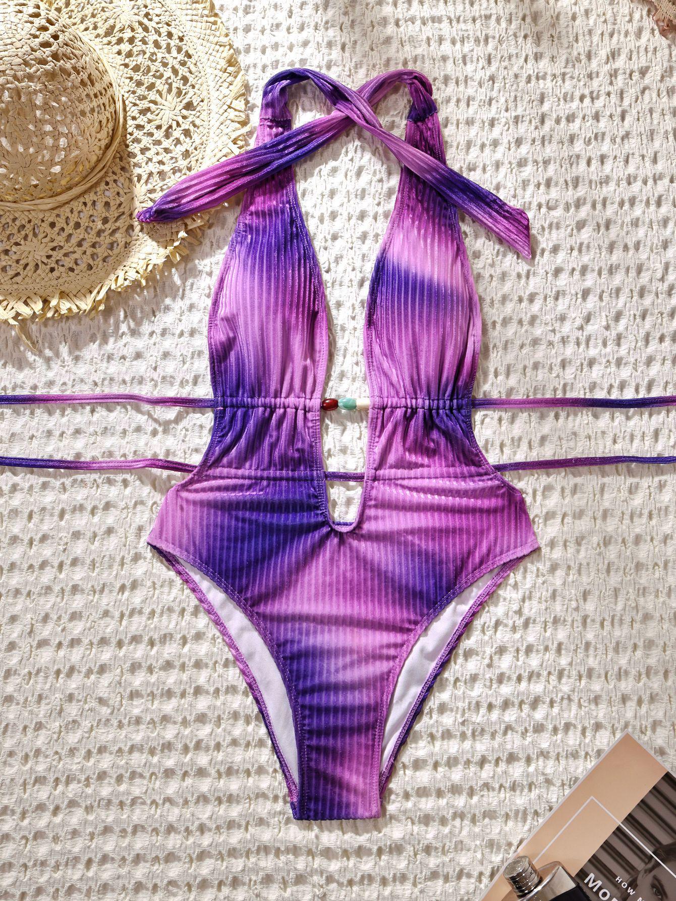 Chic Backless Strappy Cut-Out Swimsuit Large фіолетовий
Chic Backless Strappy Cut-Out Swimsuit Large фіолетовий