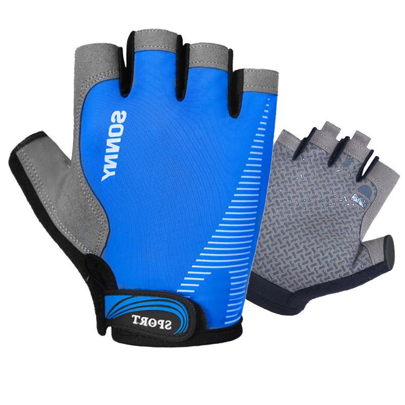 Men Women Half Finger Gloves Cycling Anti-slip Anti-sweat Breathable Anti-shock Sports Gloves MTB Bike Bicycle Glove blue black Free size#1
Men Women Half Finger Gloves Cycling Anti-slip Anti-sweat Breathable Anti-shock Sports Gloves MTB Bike Bicycle Glove blue black Free size#1