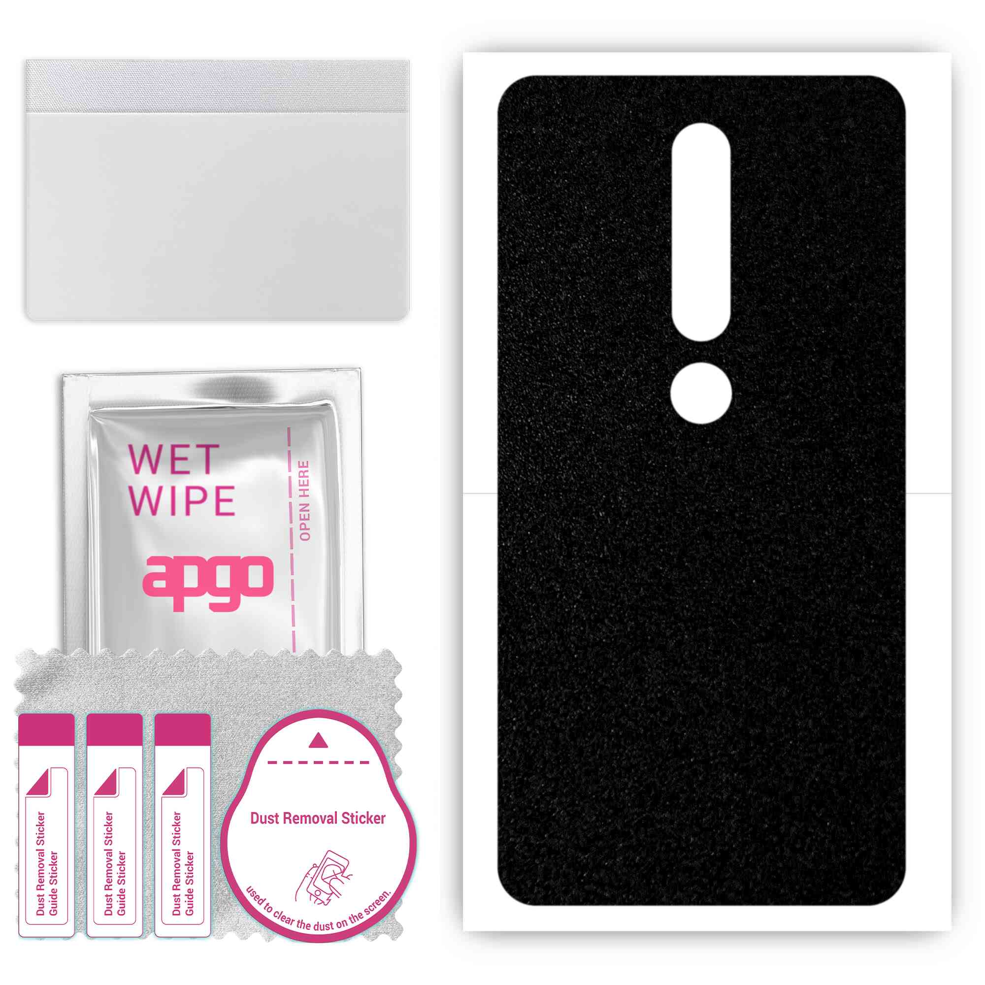 Apgo Protective Skin Sticker for the back compatible with Nokia 6.1, Wrap Film, Foil, Vinyl - Pattern Matte Black
Apgo Protective Skin Sticker for the back compatible with Nokia 6.1, Wrap Film, Foil, Vinyl - Pattern Matte Black