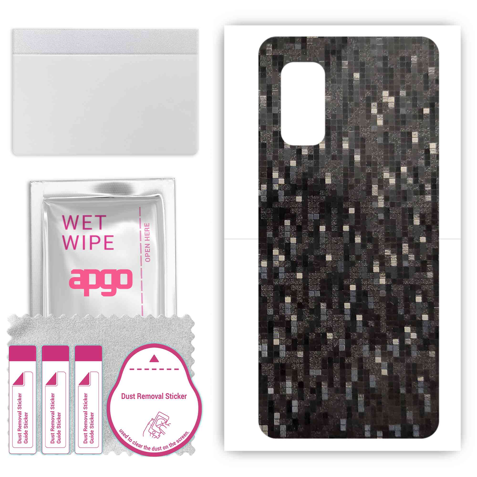 apgo Protective Skin Sticker for the back compatible with vivo V17, Wrap Film, Foil, Vinyl - Pattern Carbon Black Pixel
apgo Protective Skin Sticker for the back compatible with vivo V17, Wrap Film, Foil, Vinyl - Pattern Carbon Black Pixel
