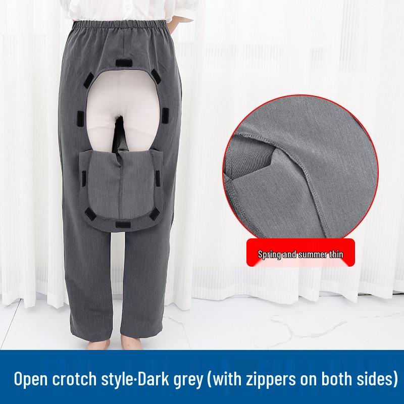 Адаптивные брюки с открытой промежностью для лежачих и страдающих недержанием пожилых людей 3XL темно-серого
Адаптивные брюки с открытой промежностью для лежачих и страдающих недержанием пожилых людей 3XL темно-серого