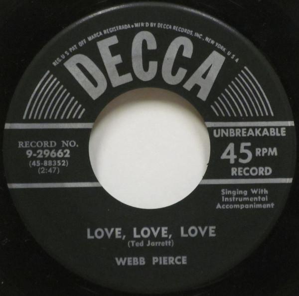 7-дюймова платівка ВЕББ ПІРС - Любов, Любов, Любов 929662 Decca 1955 США Фольк Вживана
7-дюймова платівка ВЕББ ПІРС - Любов, Любов, Любов 929662 Decca 1955 США Фольк Вживана