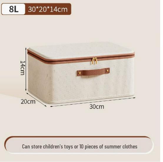 Large Capacity Cotton-Linen Storage Box with Lid and Zipper for Clothes
Large Capacity Cotton-Linen Storage Box with Lid and Zipper for Clothes