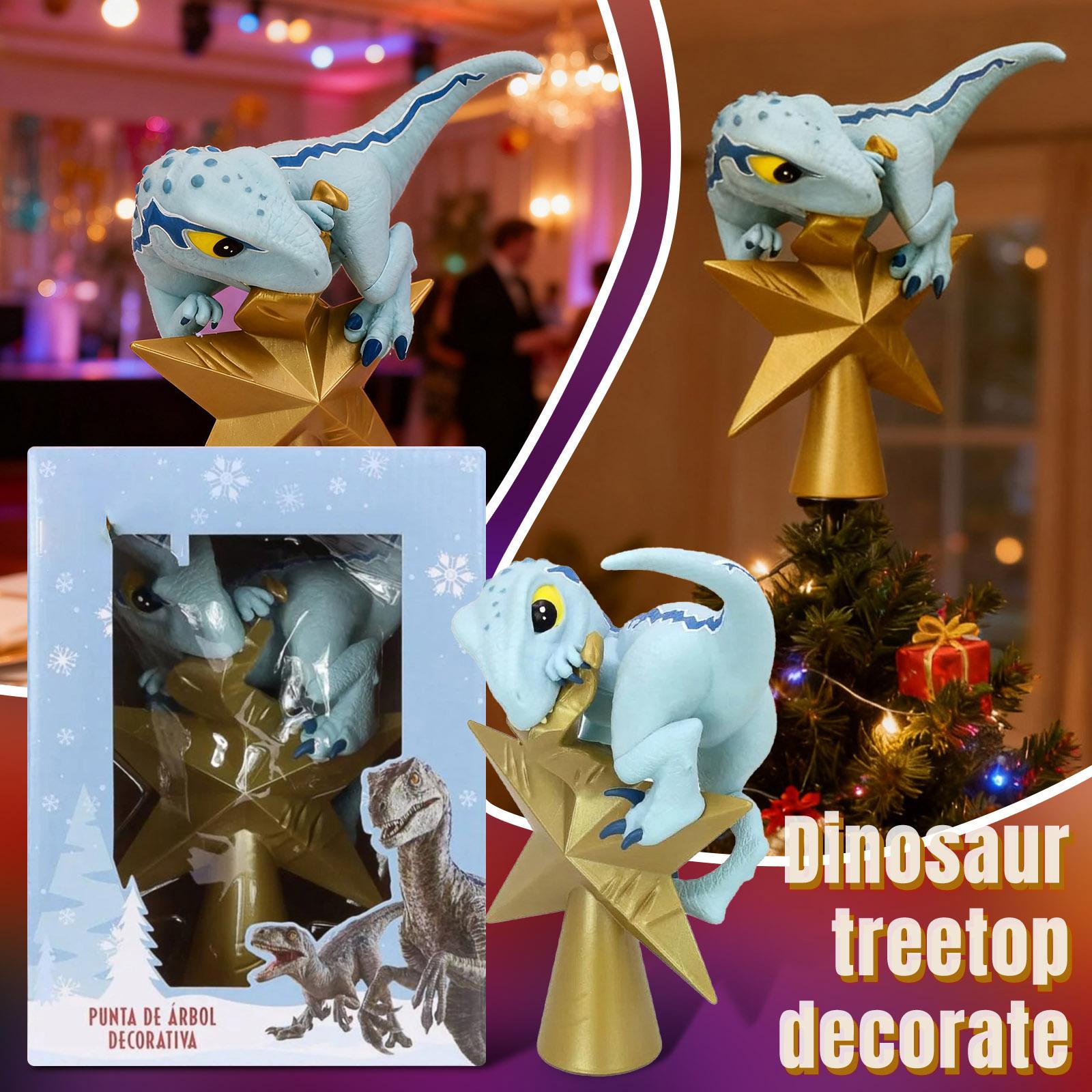 Dinosaur Tree Topper With Star – Unique Christmas Tree Decoration, Fun Prehistoric Dino Ornament With Glitter Star For Holiday Party Decor One Size
Dinosaur Tree Topper With Star – Unique Christmas Tree Decoration, Fun Prehistoric Dino Ornament With Glitter Star For Holiday Party Decor One Size