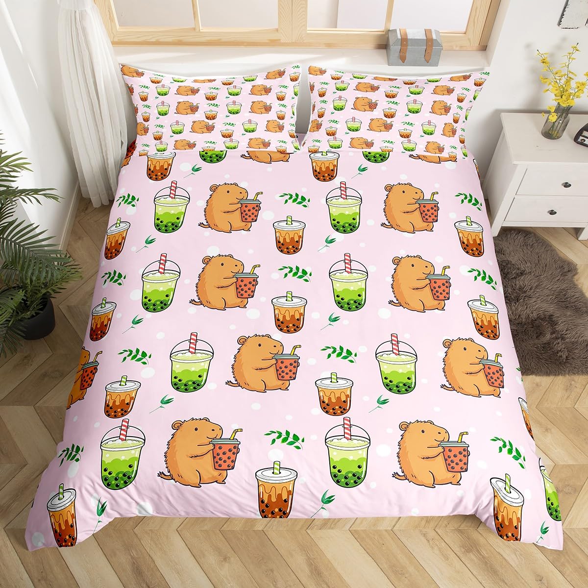 Cartoon Milk Tea Duvet Cover For Kids Teens Lightweight Quilt Covers Bedroom Decor Afternoon Tea Themed Bedspread Cover No Quilt EU Single(135x200cm)
Cartoon Milk Tea Duvet Cover For Kids Teens Lightweight Quilt Covers Bedroom Decor Afternoon Tea Themed Bedspread Cover No Quilt EU Single(135x200cm)