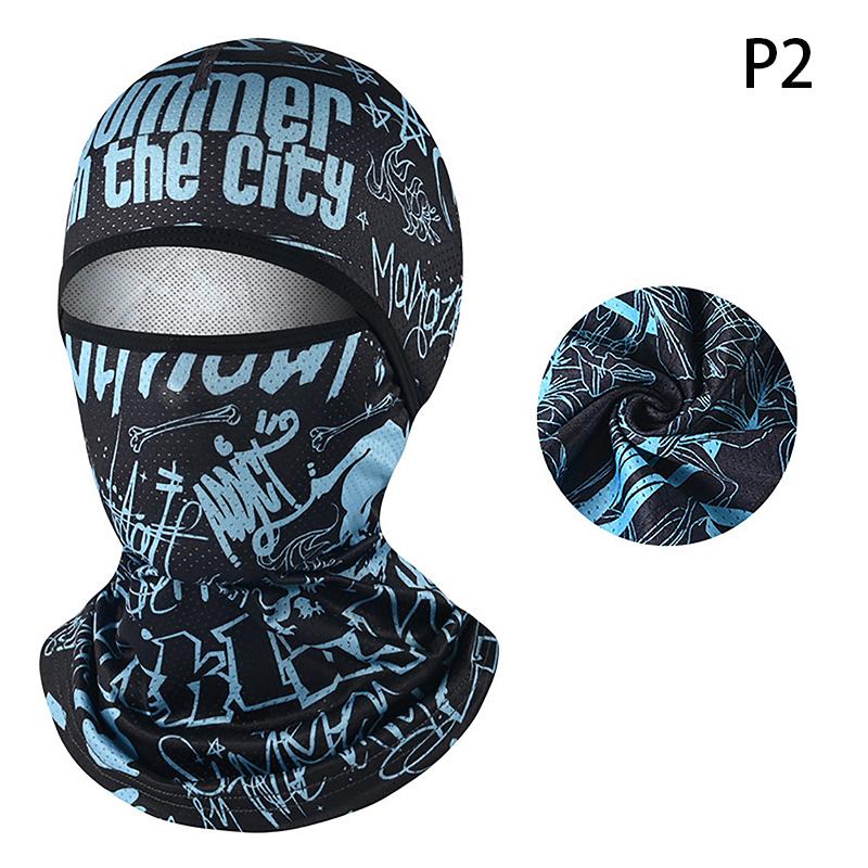Летний прохладный балаклава Ледяной шелк Велоспорт Шапка на все лицо Защита от солнца и УФ-лучей Спортивная маска для лица Головной убор Велосипед Мотоцикл Мужская шляпа