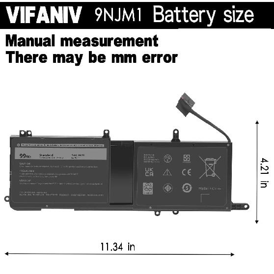 9NJM1 44T2R MG2YH Батарея для Dell Alienware 17 R4 R5 15 R3 R4 P31E P69F P31E001 P31E002 P69F001 P69F002 HF25D 01D82 546FF 0546FF HF250 0HF250 0MG2YH
9NJM1 44T2R MG2YH Батарея для Dell Alienware 17 R4 R5 15 R3 R4 P31E P69F P31E001 P31E002 P69F001 P69F002 HF25D 01D82 546FF 0546FF HF250 0HF250 0MG2YH
