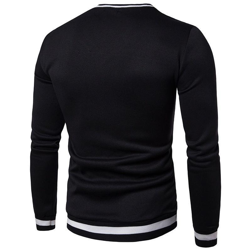 Pure Color Black and White Colorblock Luokou Men Casual V Collar Long Sleeve Sweater 2XL чорний
Pure Color Black and White Colorblock Luokou Men Casual V Collar Long Sleeve Sweater 2XL чорний