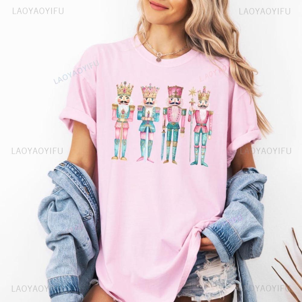 Nutcracker Christmas Women s Holiday T Shirt Watercolor Style Graphic Printed Festive Party Gift Tshirt Short Sleeve T-shirt M
Nutcracker Christmas Women s Holiday T Shirt Watercolor Style Graphic Printed Festive Party Gift Tshirt Short Sleeve T-shirt M