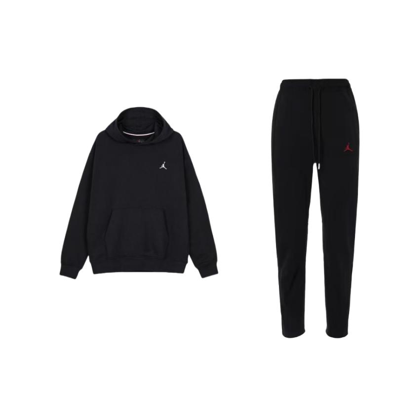 Jordan Solid Logo Hooded Pullover Long Sleeve Top And Comfortable Mid Waist Long Pants Casual Sports Suit Men suit Black DJ0882-010+FJ7775-010 M
Jordan Solid Logo Hooded Pullover Long Sleeve Top And Comfortable Mid Waist Long Pants Casual Sports Suit Men suit Black DJ0882-010+FJ7775-010 M