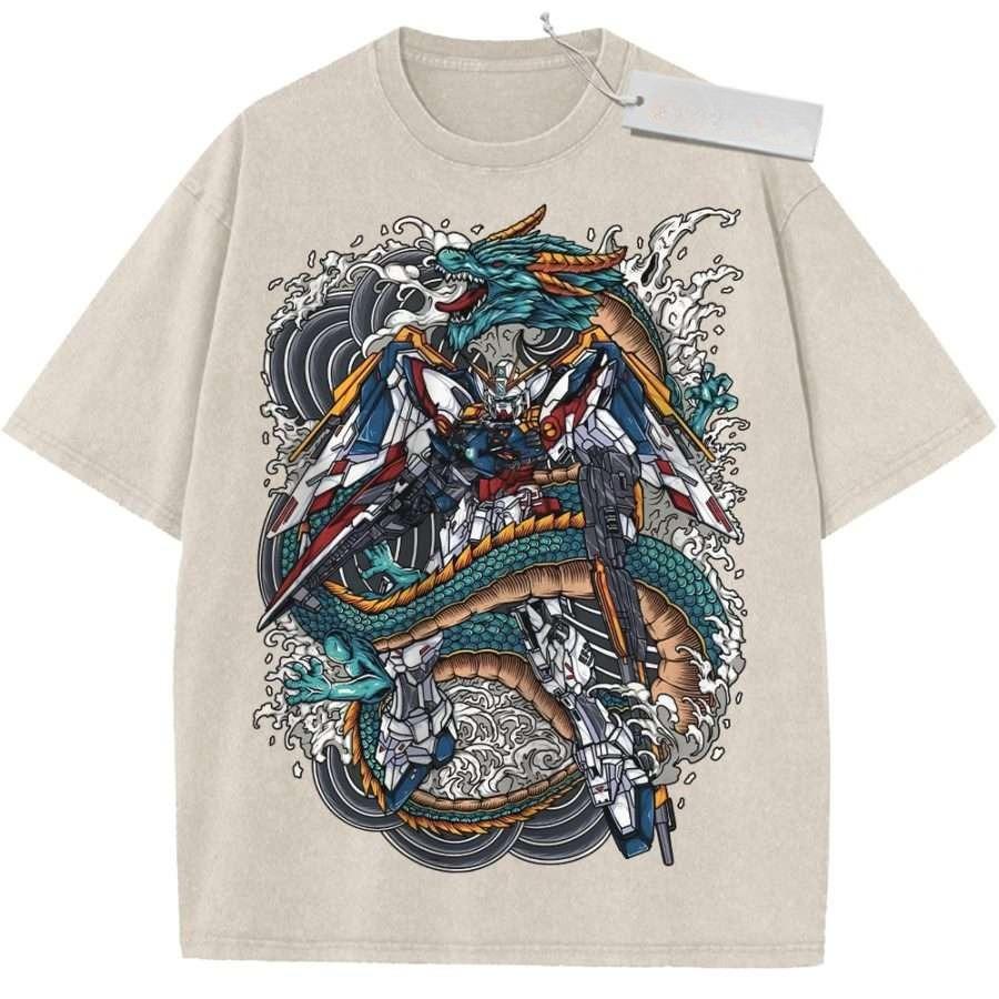 Vintage Washed Anime Oversized TShirt White Gundam Dragon Graphic Streetwear Tee For Otaku Casual Daily Campus Home Wear M
Vintage Washed Anime Oversized TShirt White Gundam Dragon Graphic Streetwear Tee For Otaku Casual Daily Campus Home Wear M