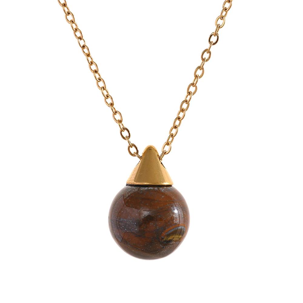 Yhpup Fashion Natural Stone Pendant Drop Stainless Steel Necklace Malachite Lapis Lazuli Sandstone Tiger Waterproof Chic Jewelry
Yhpup Fashion Natural Stone Pendant Drop Stainless Steel Necklace Malachite Lapis Lazuli Sandstone Tiger Waterproof Chic Jewelry