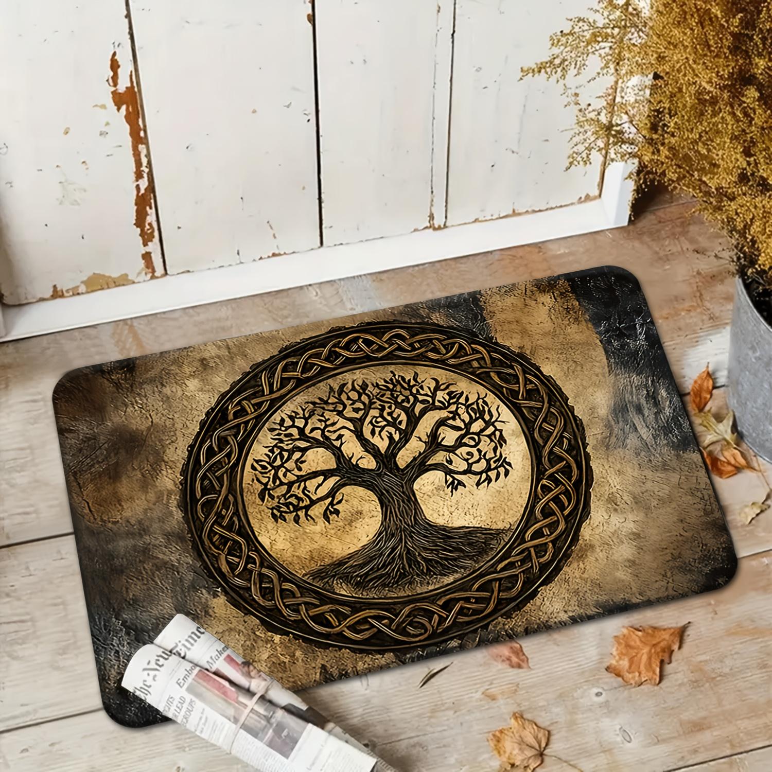 Vintage Celtic Knot Yggdrasil Tree of Life Non Slip Soft Area Rug Washable Indoor Floor Mat for Norse Viking Mystic Home Decor 40x60cm
Vintage Celtic Knot Yggdrasil Tree of Life Non Slip Soft Area Rug Washable Indoor Floor Mat for Norse Viking Mystic Home Decor 40x60cm