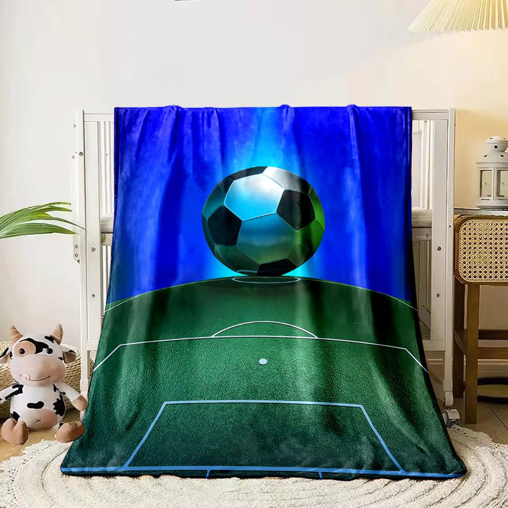 A soccer ball hovers above a green field with glowing blue background. for all seasons blanket lunch break throw gift 80cm x 120cm
A soccer ball hovers above a green field with glowing blue background. for all seasons blanket lunch break throw gift 80cm x 120cm