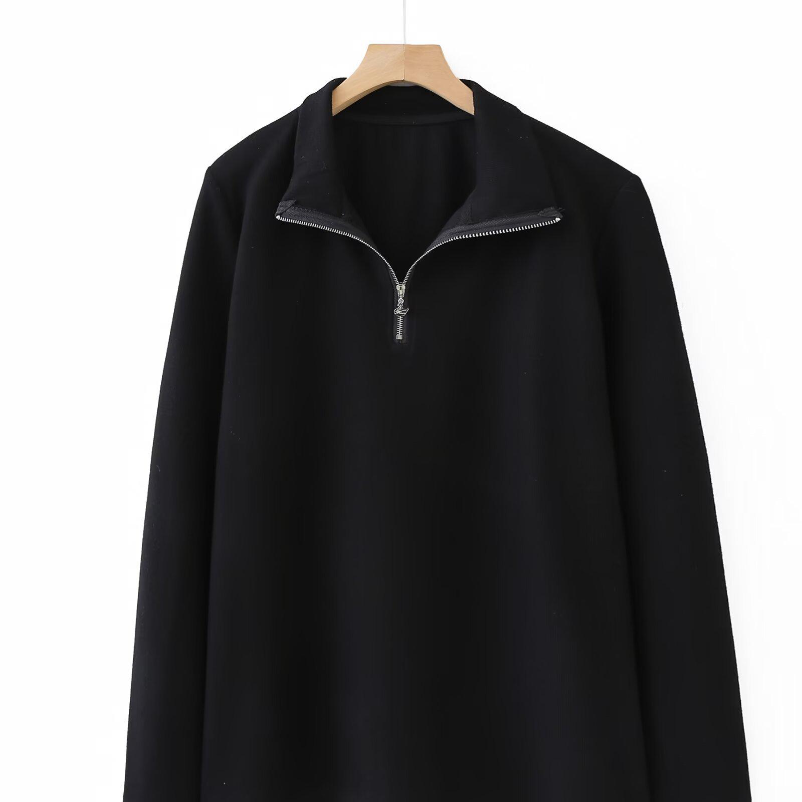 2026 Spring Women s Half-Zip Stand Collar Long-Sleeve Loose Slimming Base Layer Plus Size Top Size 3XL чорний
2026 Spring Women s Half-Zip Stand Collar Long-Sleeve Loose Slimming Base Layer Plus Size Top Size 3XL чорний