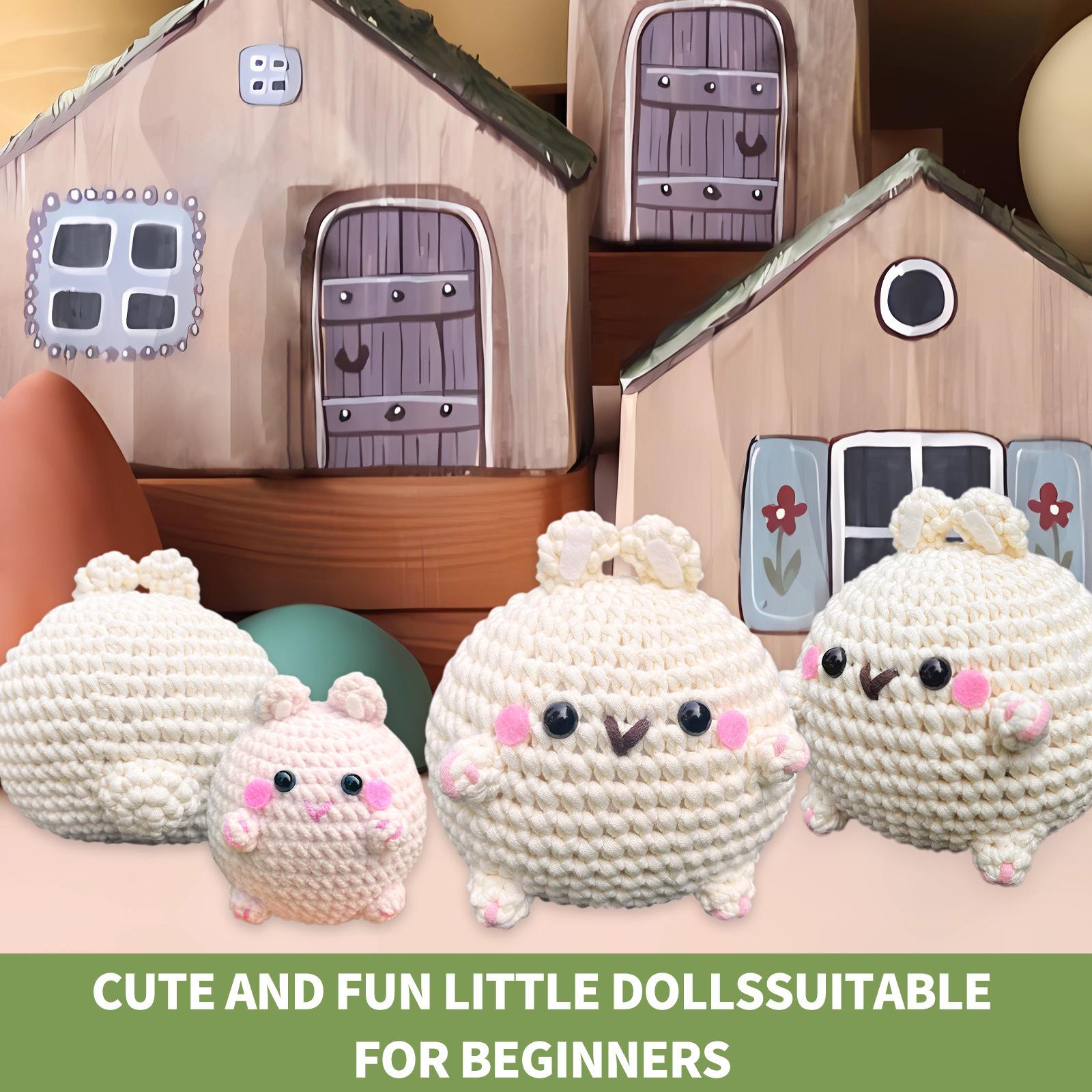 Two Pack Blush Rabbit Doll Crochet Material Pack Beginner Difficulty Diy School Bag Keychain Pendant Medium size
Two Pack Blush Rabbit Doll Crochet Material Pack Beginner Difficulty Diy School Bag Keychain Pendant Medium size
