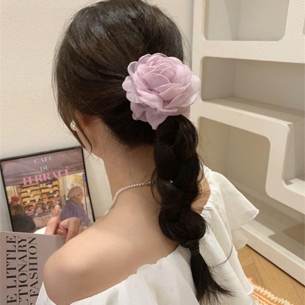 Ponytail Holder Rose Hair Rope Hair Tie Elastic Hair Band Cute Mesh Flower Hair Band Female фіолетовий
Ponytail Holder Rose Hair Rope Hair Tie Elastic Hair Band Cute Mesh Flower Hair Band Female фіолетовий