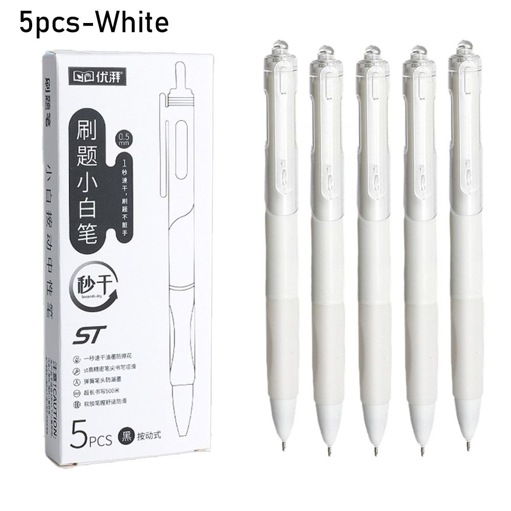 5 шт. ST Test Pen Signature Pen 0,5 мм Черная ручка с нейтральным стержнем Шариковая ручка Инструмент для письма 5pcs-White
5 шт. ST Test Pen Signature Pen 0,5 мм Черная ручка с нейтральным стержнем Шариковая ручка Инструмент для письма 5pcs-White