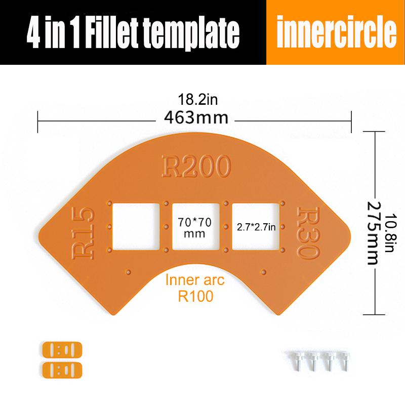 Woodworking Tool Woodworking Router Corner Radius Templates Jig R200 R60 R30 R15 R100 Arc Angle Corner Template
Woodworking Tool Woodworking Router Corner Radius Templates Jig R200 R60 R30 R15 R100 Arc Angle Corner Template