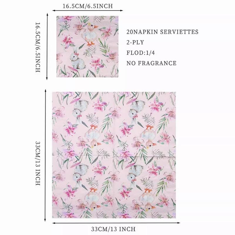 20 шт./упак. 33*33 см 2-слойные одноразовые салфетки для вечеринок с пасхальным узором
20 шт./упак. 33*33 см 2-слойные одноразовые салфетки для вечеринок с пасхальным узором