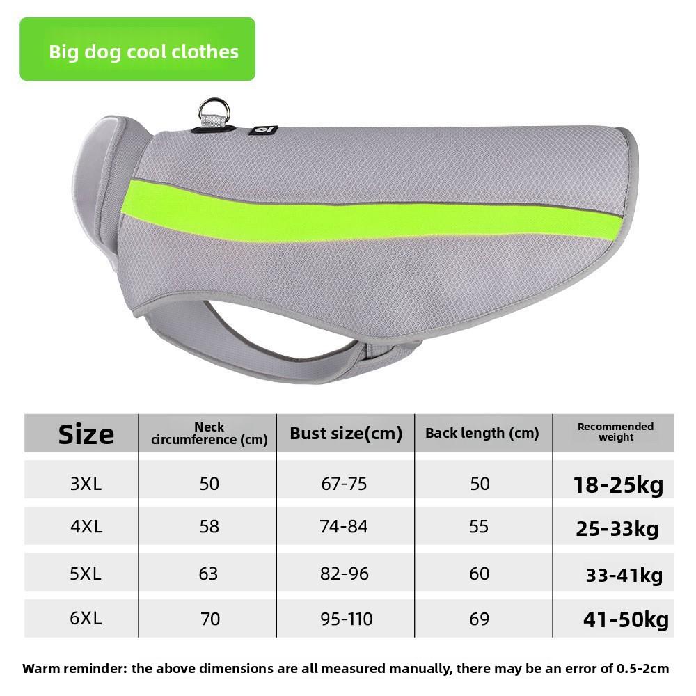 Pet Cooling Vest - Summer Cooling for Large-sized Dogs. Dog s Back Cover To Prevent Heatstroke and Promote Ventilation and Heat Dissipation. 3XL
Pet Cooling Vest - Summer Cooling for Large-sized Dogs. Dog s Back Cover To Prevent Heatstroke and Promote Ventilation and Heat Dissipation. 3XL