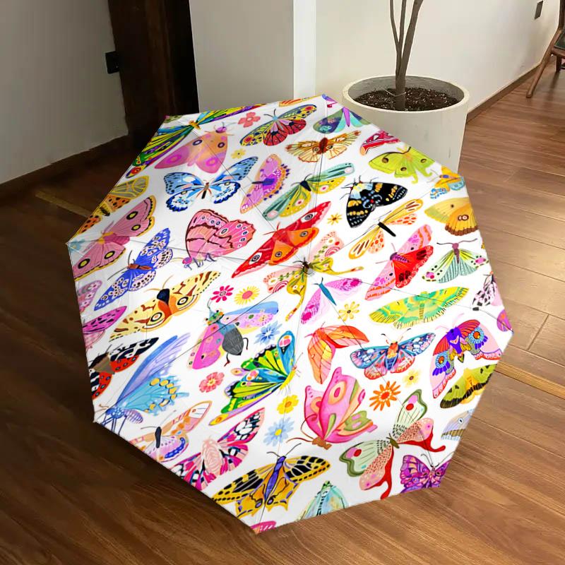 Colorful Butterfly Design Automatic Opening/Closing Umbrella with Foldable Design,, Travelers, Daily Use, Gift Suitable for All Occasions112
Colorful Butterfly Design Automatic Opening/Closing Umbrella with Foldable Design,, Travelers, Daily Use, Gift Suitable for All Occasions112