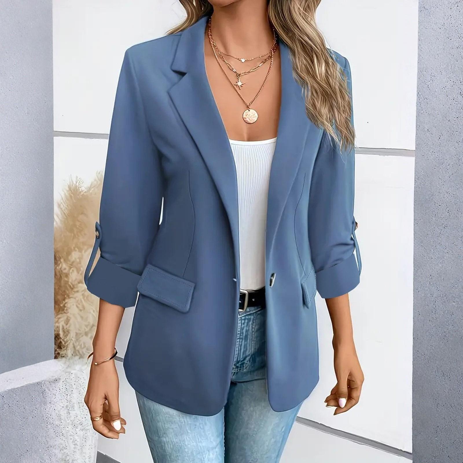 Womens Blazers For Work Jackets Dressy Long Sleeve Business Casual Outfits Work Blazers L синій
Womens Blazers For Work Jackets Dressy Long Sleeve Business Casual Outfits Work Blazers L синій