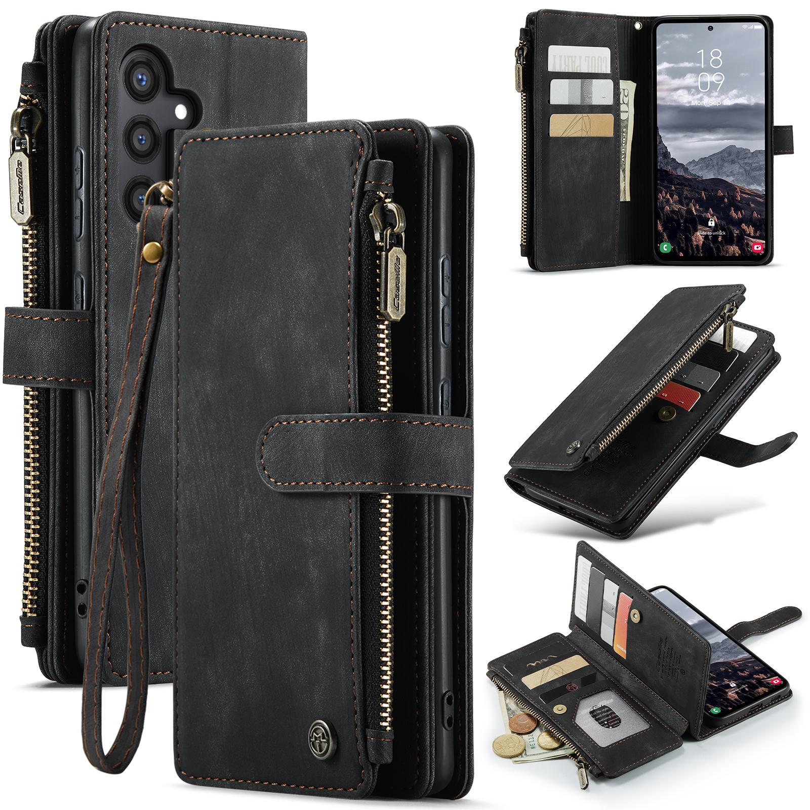 Чохли для телефону Samsung Galaxy S25+ зі шнурком CASEME C30 на блискавці з тримачем для кількох карток, покриття зі шкіри PU Black
Чохли для телефону Samsung Galaxy S25+ зі шнурком CASEME C30 на блискавці з тримачем для кількох карток, покриття зі шкіри PU Black
