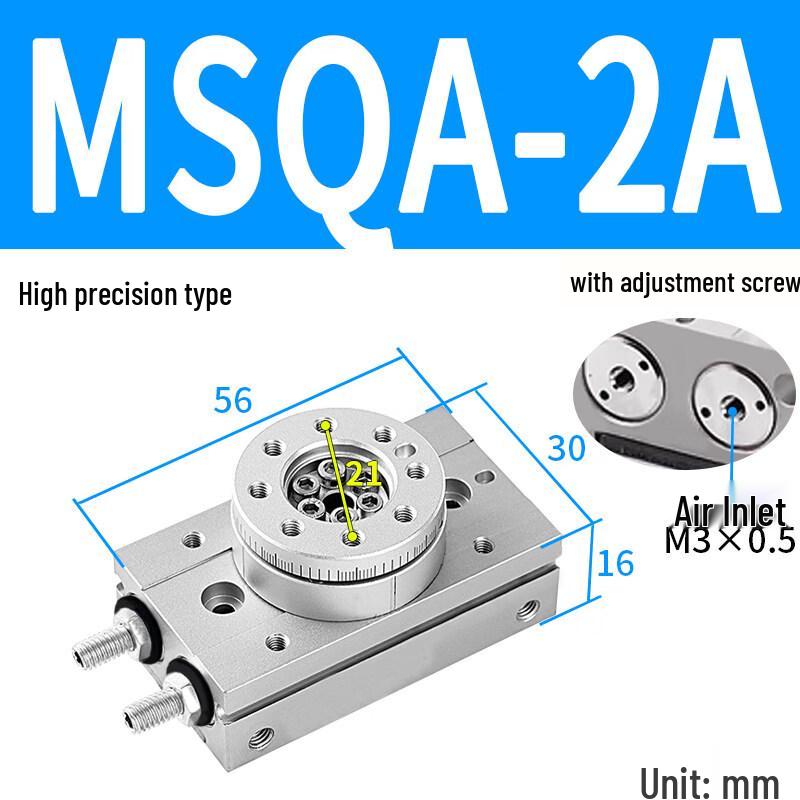 Yunduo MSQA-2A High-Precision Pneumatic Rotary Oscillating Cylinder
Yunduo MSQA-2A High-Precision Pneumatic Rotary Oscillating Cylinder