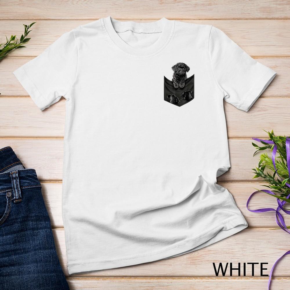 Poodle Black dog pocket mid, Poodle Black in pocket Unisex T-shirt M
Poodle Black dog pocket mid, Poodle Black in pocket Unisex T-shirt M