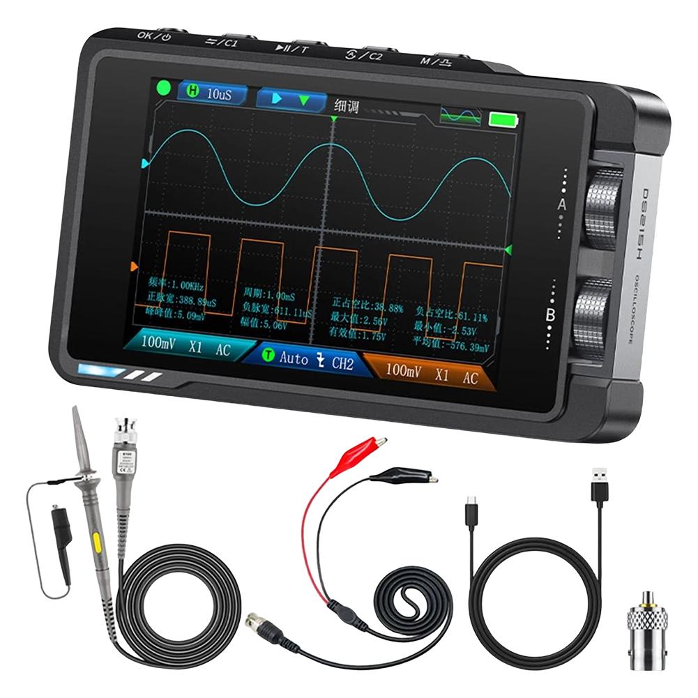 DS215H 2 in 1 Rechargeable Digital Oscilloscope 250MS/s Sampling Rate Mini Oscilloscope Repair Tool for Electronic Engineering
DS215H 2 in 1 Rechargeable Digital Oscilloscope 250MS/s Sampling Rate Mini Oscilloscope Repair Tool for Electronic Engineering