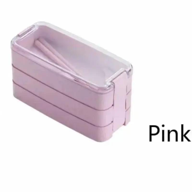 Ланч-бокс в скандинавском стиле из здорового материала, 3-слойные бенто-боксы из пшеничной соломы, микроволновая посуда, контейнер для хранения продуктов, ланч-боксы розовый
Ланч-бокс в скандинавском стиле из здорового материала, 3-слойные бенто-боксы из пшеничной соломы, микроволновая посуда, контейнер для хранения продуктов, ланч-боксы розовый