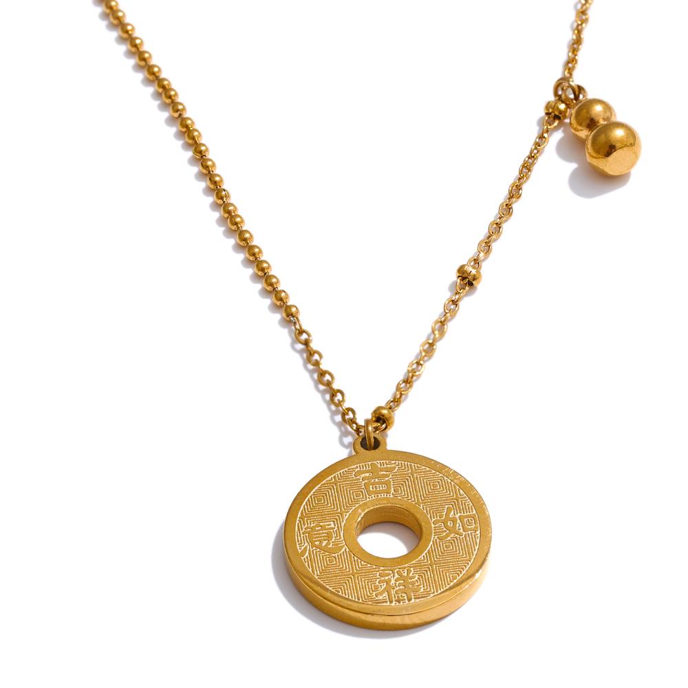 Yhpup Good Luck & fortune China Style Round Gourd Pendant Necklace Waterproof Stainless Steel Gifts for Family & Friend Jewelry
Yhpup Good Luck & fortune China Style Round Gourd Pendant Necklace Waterproof Stainless Steel Gifts for Family & Friend Jewelry