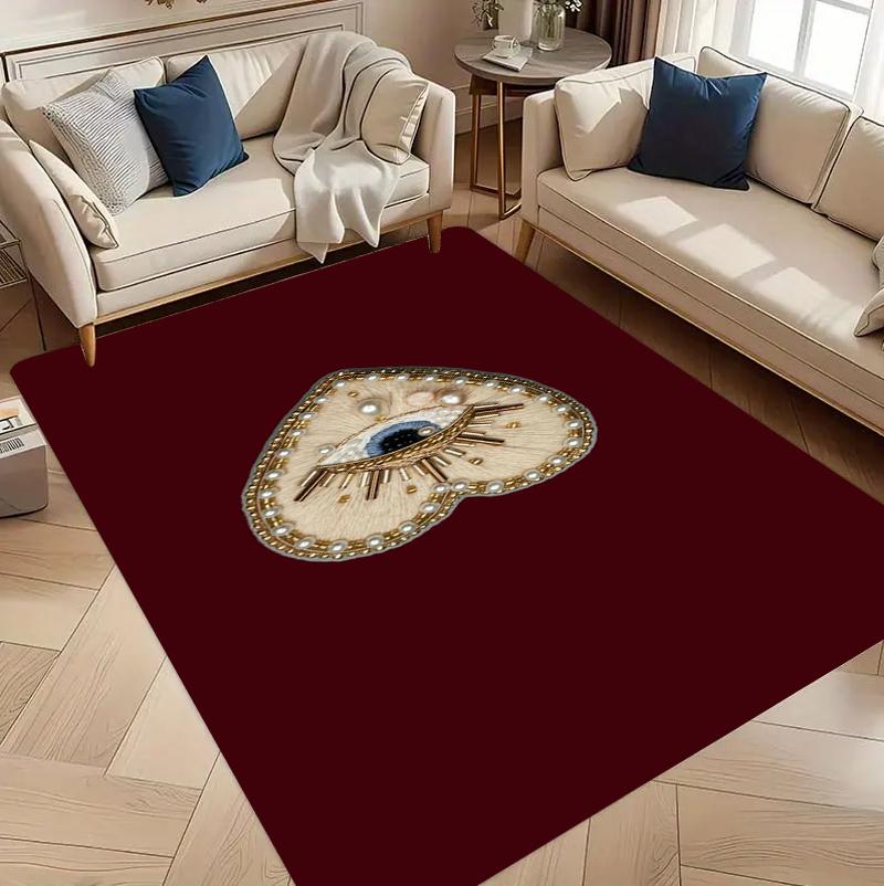 Evil Eye Heart Area Rug Washable Non-Slip Floormat Carpet for Anniversary Bedroom Living Room Romantic Decor Retro Red 40x60CM
Evil Eye Heart Area Rug Washable Non-Slip Floormat Carpet for Anniversary Bedroom Living Room Romantic Decor Retro Red 40x60CM