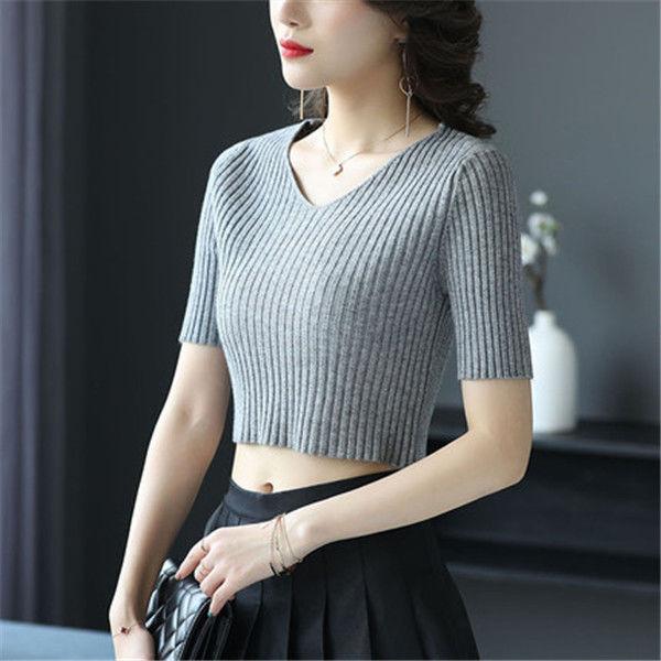 Летние женские свободные повседневные топы, однотонные женские шифоновые футболки с v-образным вырезом и короткими рукавами, большие размеры для мамы S серый
Летние женские свободные повседневные топы, однотонные женские шифоновые футболки с v-образным вырезом и короткими рукавами, большие размеры для мамы S серый