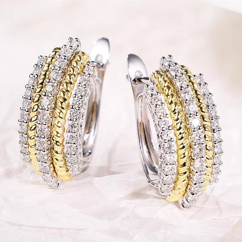 Huitan Luxury Two Tone Hoop Earrings with Sparkling Cubic Zirconia Modern Fashion Design Female Wedding Party Trend Zircon 2026
Huitan Luxury Two Tone Hoop Earrings with Sparkling Cubic Zirconia Modern Fashion Design Female Wedding Party Trend Zircon 2026