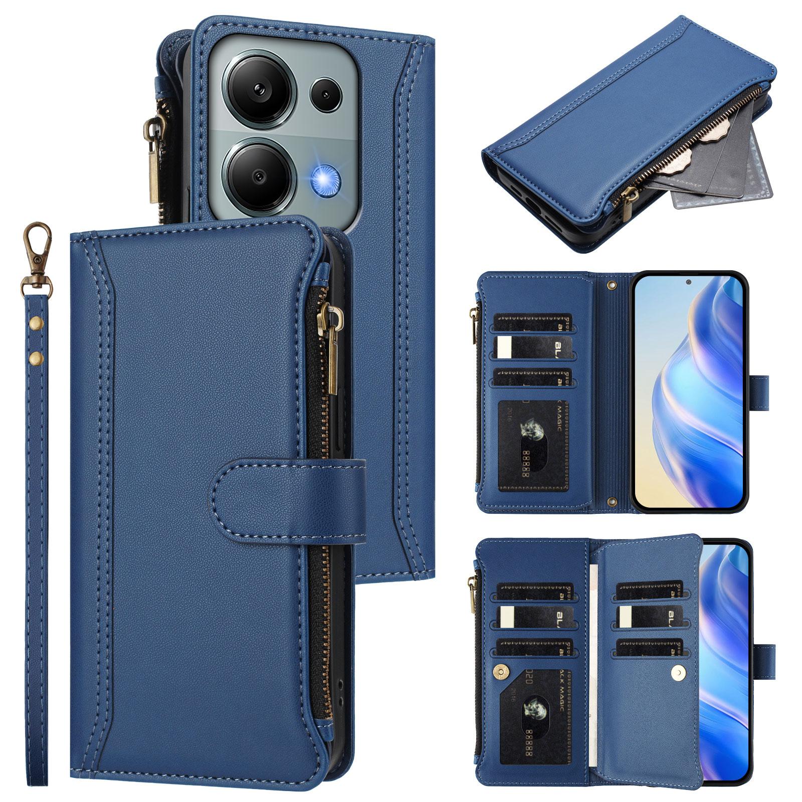 For Xiaomi Poco M6 Pro 4G/Xiaomi Redmi Note 13 Pro 4G Leather Case 9 Card Slots Zipper Wallet Stand Phone Cover with Wrist Strap Mint Green
For Xiaomi Poco M6 Pro 4G/Xiaomi Redmi Note 13 Pro 4G Leather Case 9 Card Slots Zipper Wallet Stand Phone Cover with Wrist Strap Mint Green