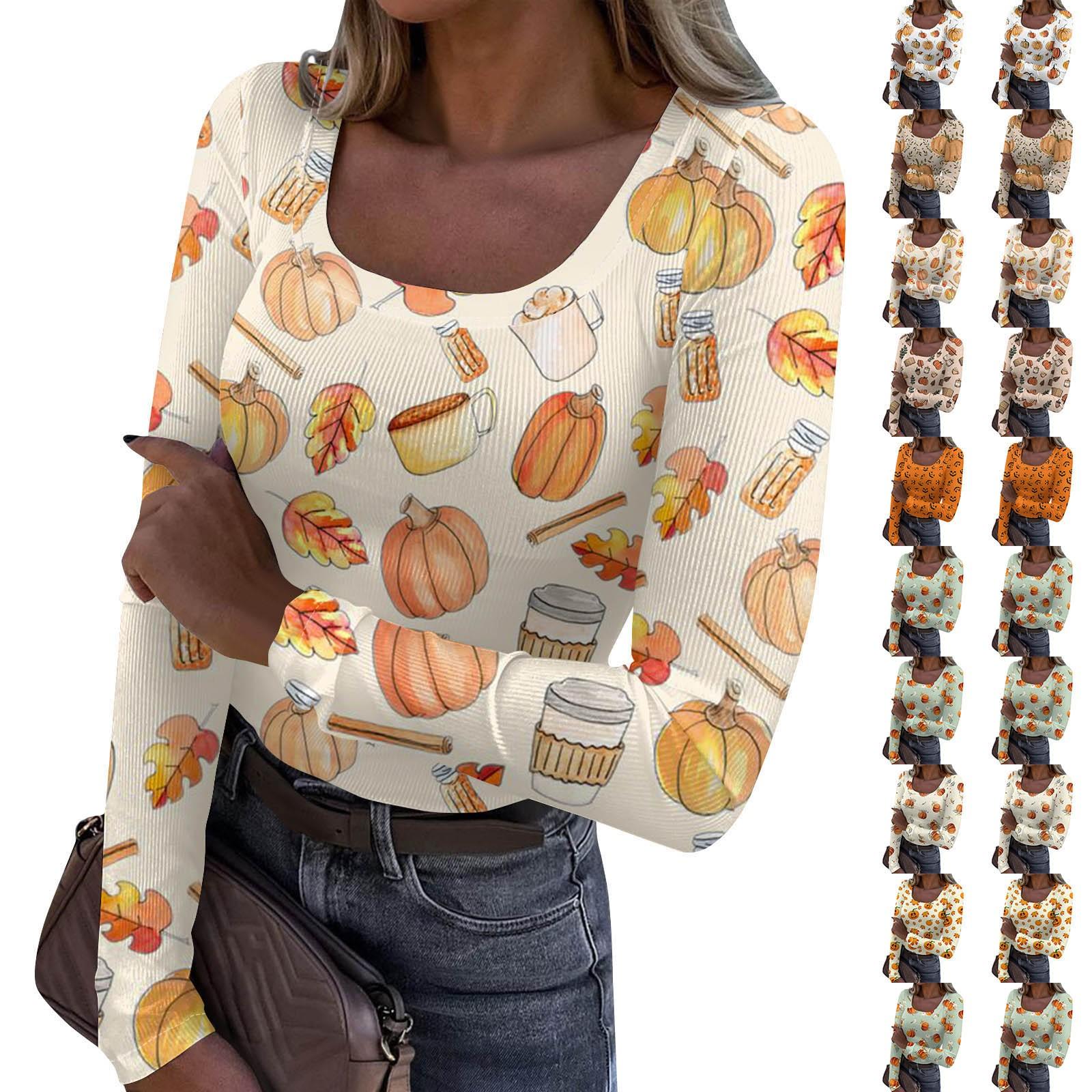 Женская мода Slim Bottom Casual с длинным рукавом Halloween Printed Pullover U Neck Top
Женская мода Slim Bottom Casual с длинным рукавом Halloween Printed Pullover U Neck Top