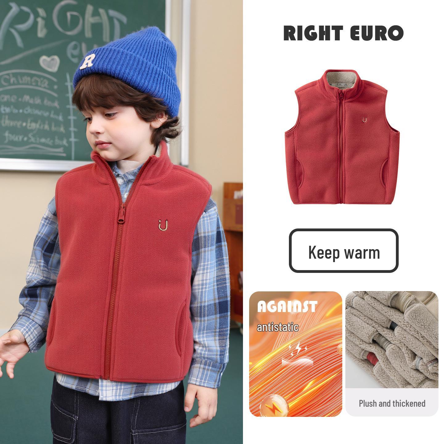 European Boys Anti-Static Fleece Lined Winter Vest - 2025 New Style for Toddlers & Children 110 cm червоний
European Boys Anti-Static Fleece Lined Winter Vest - 2025 New Style for Toddlers & Children 110 cm червоний