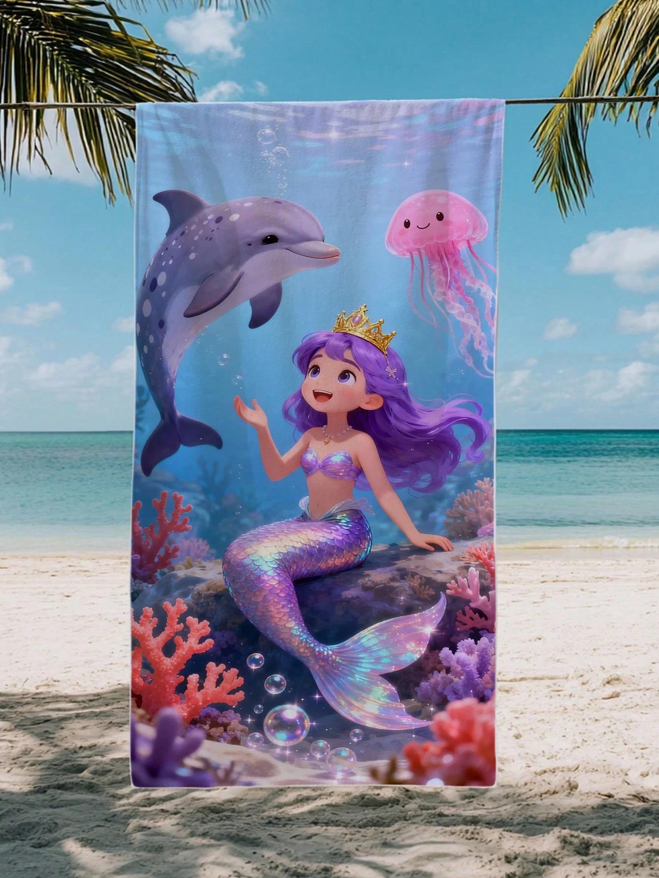 Mermaid Dolphin Beach Towel,Microfiber Soft Absorbent Quick Dry, Oversized for Beach Pool Travel, Underwater Ocean Print Towel W40*H60(CM)
Mermaid Dolphin Beach Towel,Microfiber Soft Absorbent Quick Dry, Oversized for Beach Pool Travel, Underwater Ocean Print Towel W40*H60(CM)