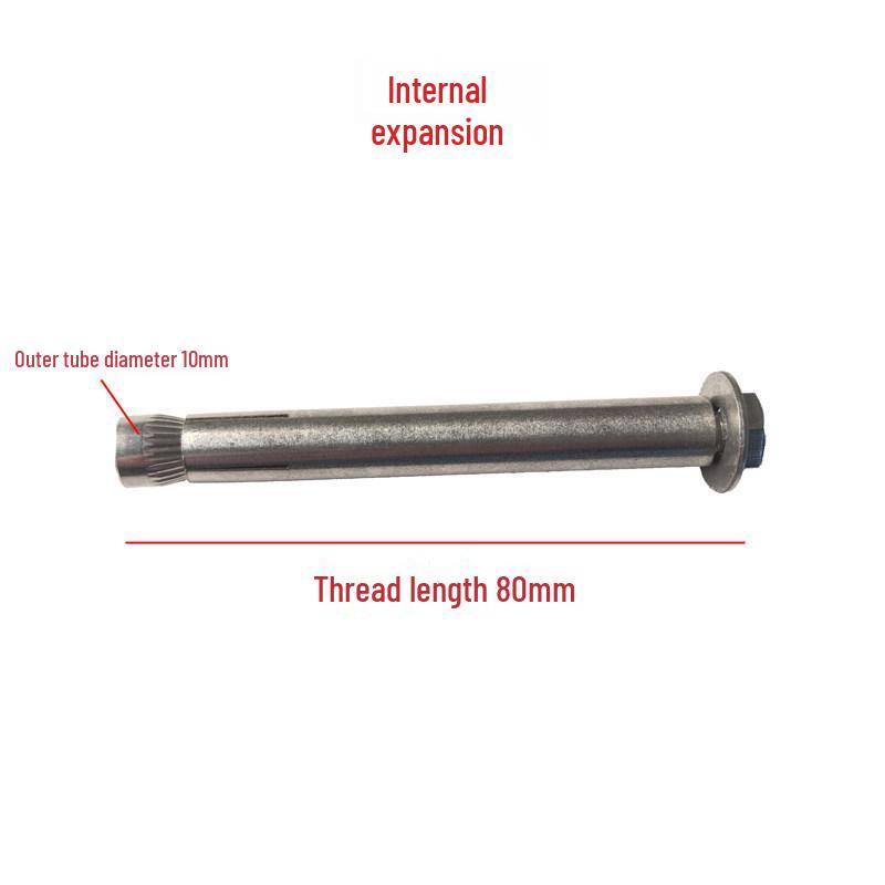 Indoor/Outdoor Baby Swing Kit: Load-bearing Buckle, Expansion Ring, Bolt, and Hook Accessories. 10mm Outer Tube, 80mm Length, 1 Inner Expansion
Indoor/Outdoor Baby Swing Kit: Load-bearing Buckle, Expansion Ring, Bolt, and Hook Accessories. 10mm Outer Tube, 80mm Length, 1 Inner Expansion