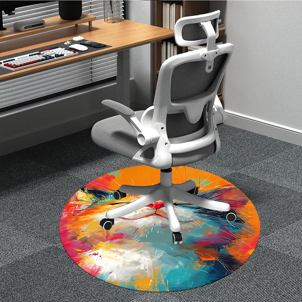 1pc Feline Abstract Office Round Area Rug, Indoor Mat Suitable ForOffice, Under Office Chairs Bedroom Living Room Home Decor, Room Deco, D026 80cm by 80cm
1pc Feline Abstract Office Round Area Rug, Indoor Mat Suitable ForOffice, Under Office Chairs Bedroom Living Room Home Decor, Room Deco, D026 80cm by 80cm