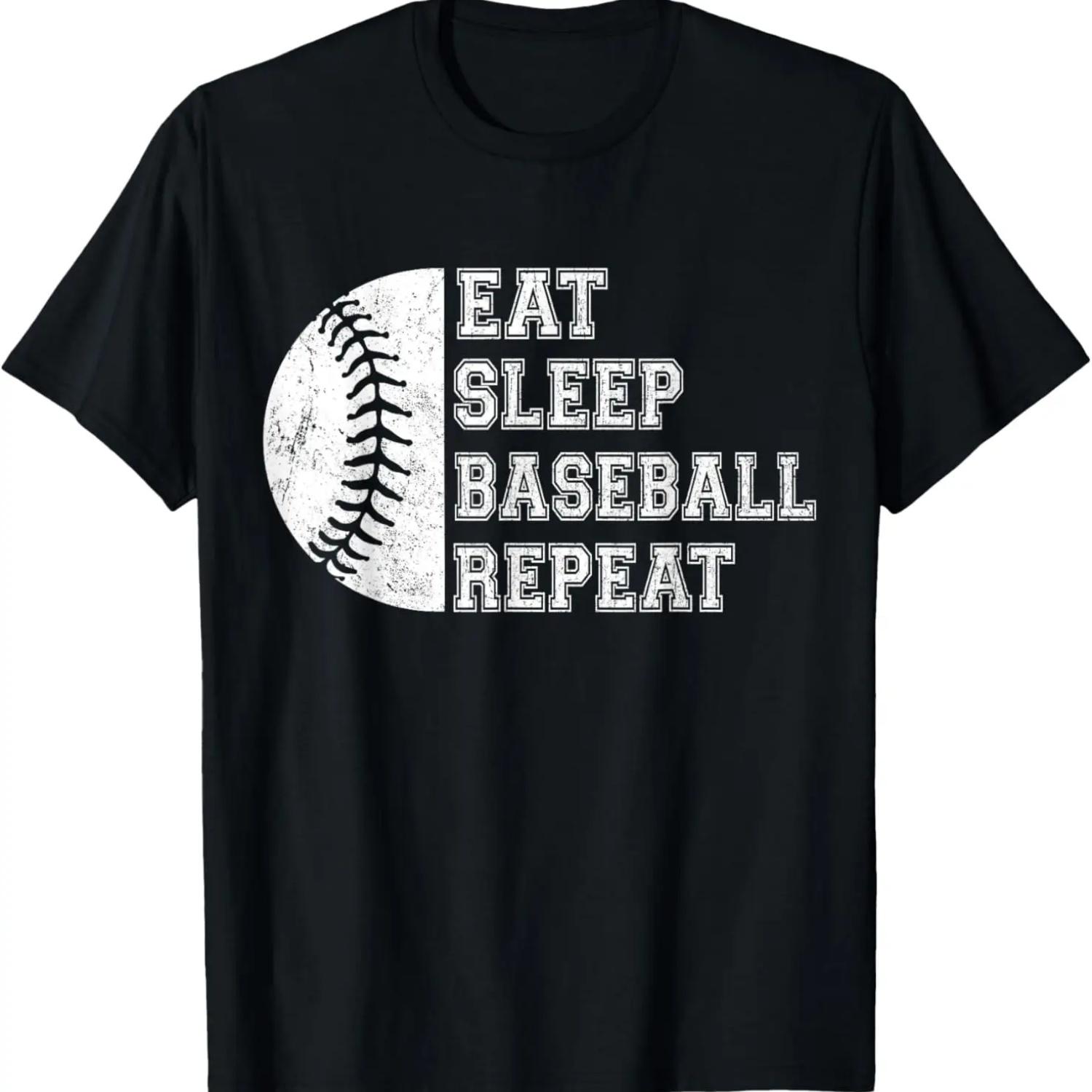 Eat Sleep Baseball Repeat Baseball Player Funny Baseball T-Shirt XXXXXL чорний
Eat Sleep Baseball Repeat Baseball Player Funny Baseball T-Shirt XXXXXL чорний