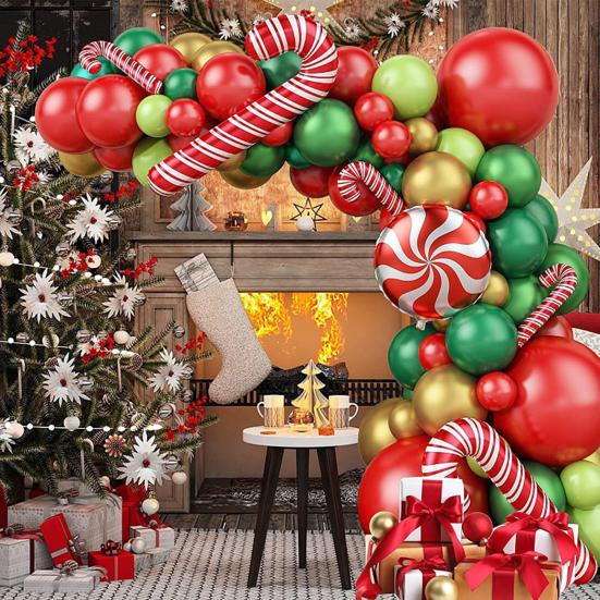 1 Set Christmas Balloon Set Stripe Safe New Year Solid Color Flexible Decoration Contrast Colors Reusable No Pungent Odor Balloons Wedding Decor
1 Set Christmas Balloon Set Stripe Safe New Year Solid Color Flexible Decoration Contrast Colors Reusable No Pungent Odor Balloons Wedding Decor