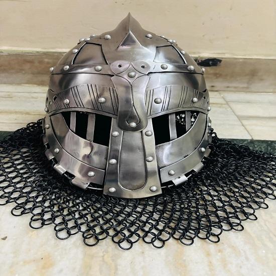 Handmade Medieval Viking Vendel Helmet Chainmail Armor, Cosplay SCA/LARP
Handmade Medieval Viking Vendel Helmet Chainmail Armor, Cosplay SCA/LARP
