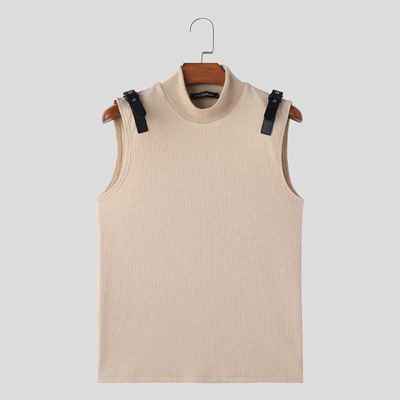 INCERUN Мужская летняя водолазка без рукавов, жилет, кожаные майки с пряжкой XL хаки
INCERUN Мужская летняя водолазка без рукавов, жилет, кожаные майки с пряжкой XL хаки